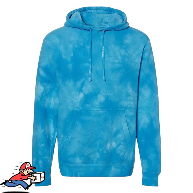 Official Kohls Apparel Clothing Store Shop Merch Independent Trading Co Midweight Tie-Dye Crew neck Sweatshirt Tie Dye Aqua Blue