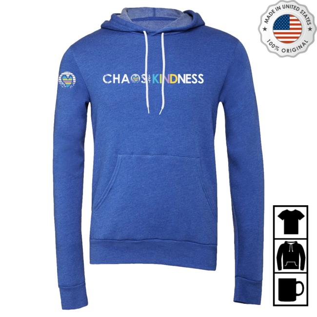 Official Chaos And Kindness Store Chaos & Kindness Logo Crewneck Sweatshirt Heather Royal