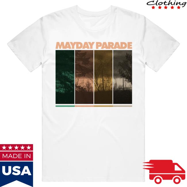 Mayday Parade Merch Blocks White Hooded