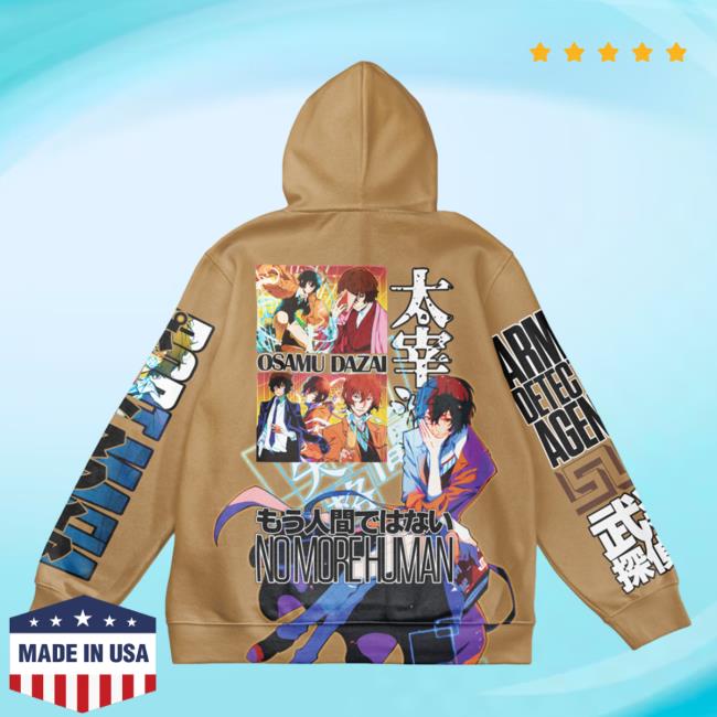 Official Anime Ape Clothing Osamu Dazai Bungou Stray Dogs Streetwear AOP Crewneck 3D All Over Print Animeape