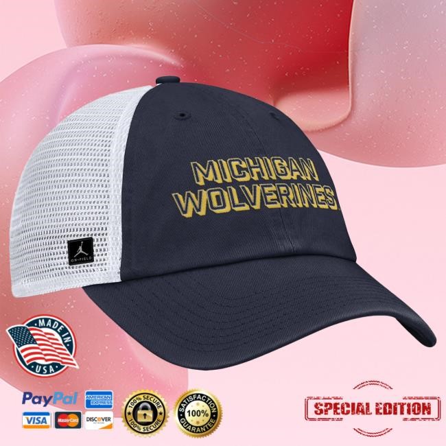 Michigan Wolverines Nike Jordan Navy Club Trucker Hat The M Den Official Shop