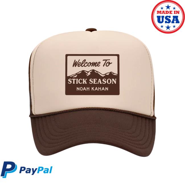 Official Noah Kahan Store Shop Merch Welcome To Stick Pullover Cap Brown
