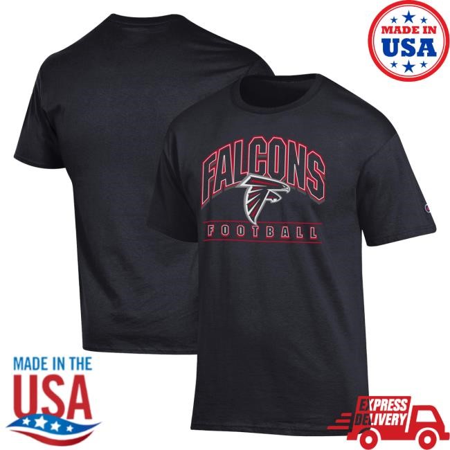 Official NFL Merch Men's Atlanta Falcons Champion Black Football Hot Shirt ArizonaCardinals