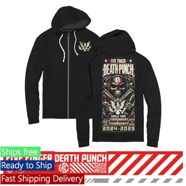 Official Five Finger Death Punch Merch Store Knucklehead Reaper Zip Sweatshirt Five Finger Death Punch Clothing Shop