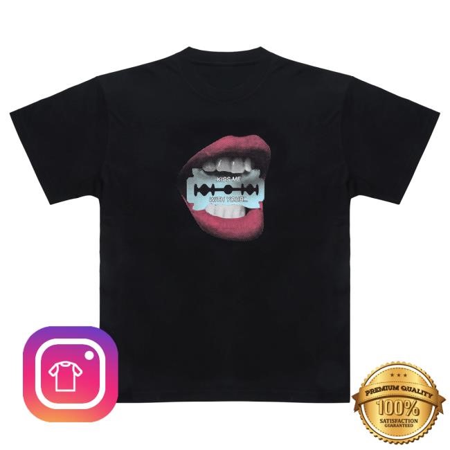 Official Dove Cameron Merch Store Dove Cameron Razor Kiss Ss New Shirt - Mineral Wash