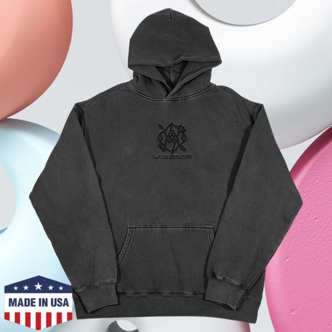 Official Hello Merch La Dispute Embroidered Black Logo Black Sweatshirts HelloMerch