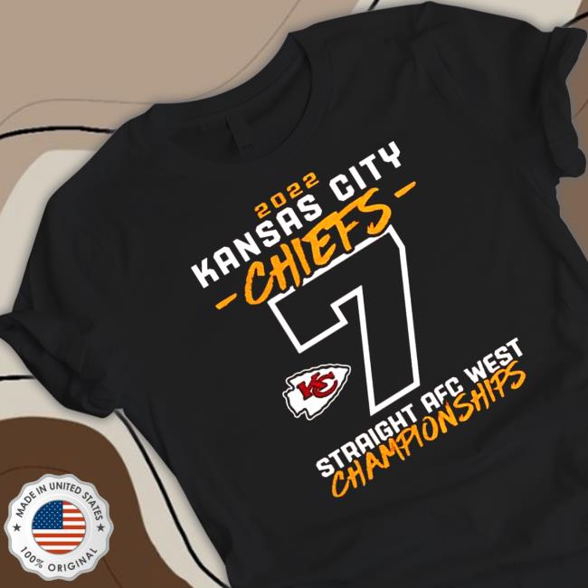 Kansas City Chiefs 2022 7 Straight AFC West Championships Shirt
