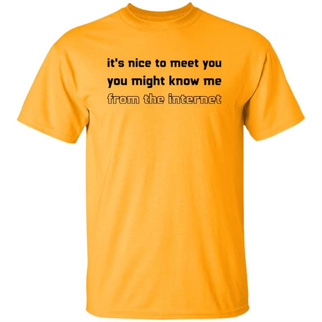 Mind Eclipse Shop It's Nice To Meet You You Might Know Me From The Internet Shirt Jody Houser
