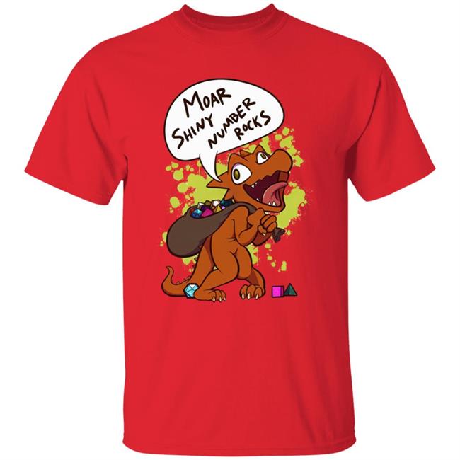 Laen Moar Shiny Number Rock Dnd Dice Shirt