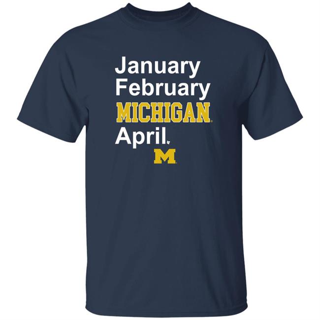 Michigan Basketball January February Michigan April Shirt Breaking T