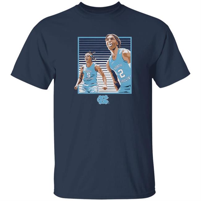 North Carolina Tar Heels Unc Basketball Armando Bacot And Caleb Love Frame It Shirt BreakingT Amy Puryear