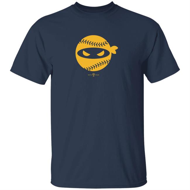Rob Friedman Rotowear Pitching Ninja T Shirt Navy