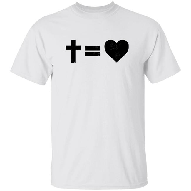Alisson Becker Cross Equals Heart T Shirt