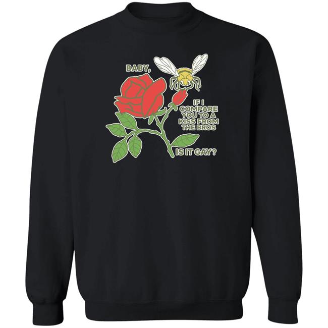 Baby If I Compare You To A Kiss From The Bros Is It Gay Shirt Shirts That Go Hard