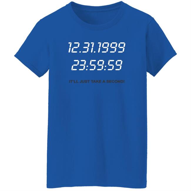 Clothedmode Moschino Y2k 12.31.1999 It'll Just Take A Second Shirt Clothedmode Moschino Y2k 12.31.1999 It'll Just Take A Second Shirt