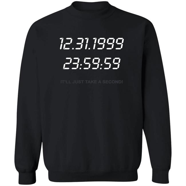 Clothedmode Moschino Y2k 12.31.1999 It'll Just Take A Second Shirt Moschino Y2k 12.31.1999 It'll Just Take A Second Shirt Clothedmode