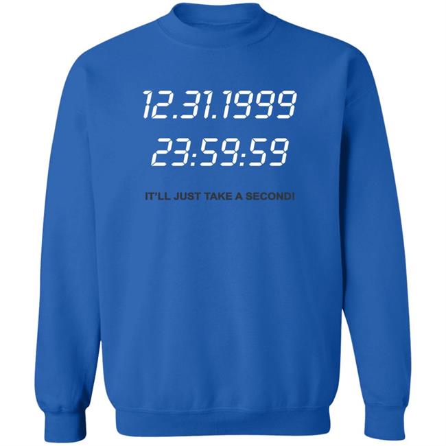 Clothedmode Moschino Y2k 12.31.1999 It'll Just Take A Second Shirt Moschino Y2k 12.31.1999 It'll Just Take A Second Shirt Clothedmode