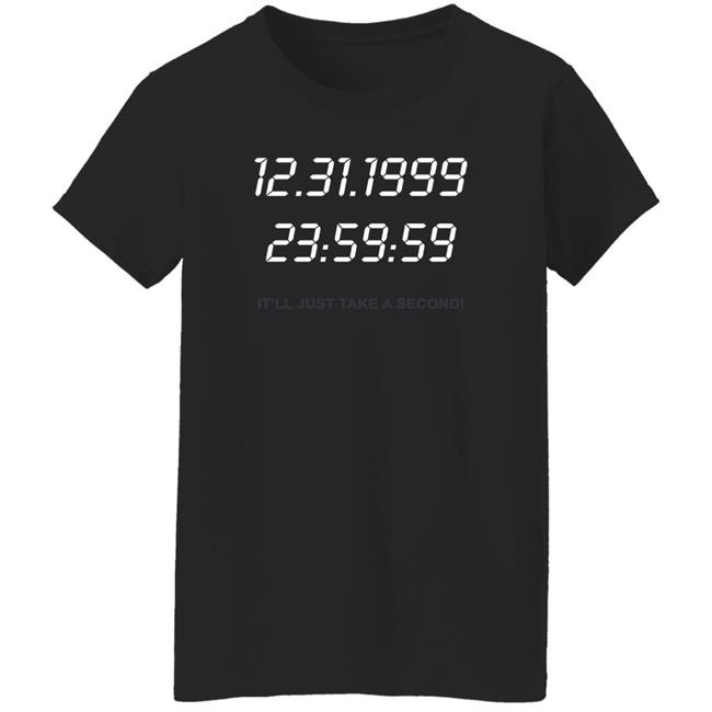 Clothedmode Moschino Y2k 12.31.1999 It'll Just Take A Second Shirt Moschino Y2k 12.31.1999 It'll Just Take A Second Shirt Clothedmode