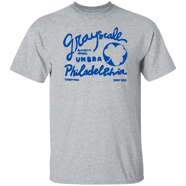 Grayscale Umbra Philadelphia Trademark Since 2011 Grayscale Merch Tow Yard Tee Shirt