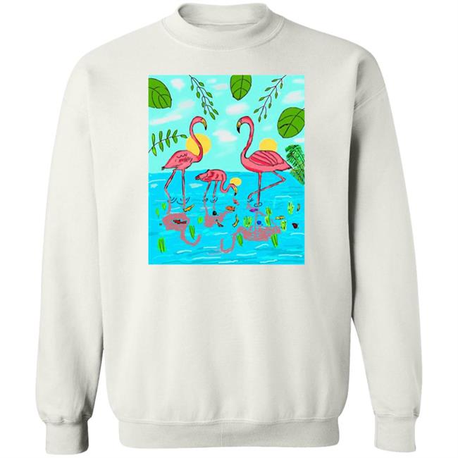 Bonfire Shop James Cage White Flamingo Shirt