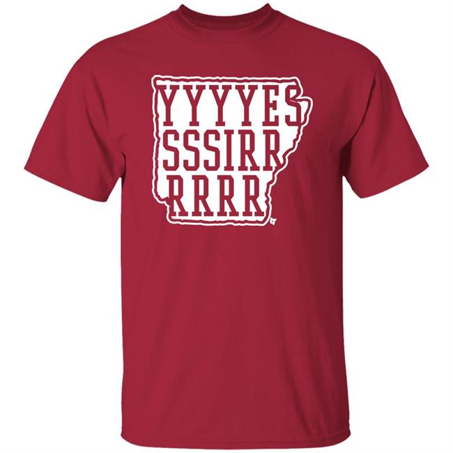 Breakingt Merch Yessir Ark Shirt Hit That Line AR Coach Sam Pittman