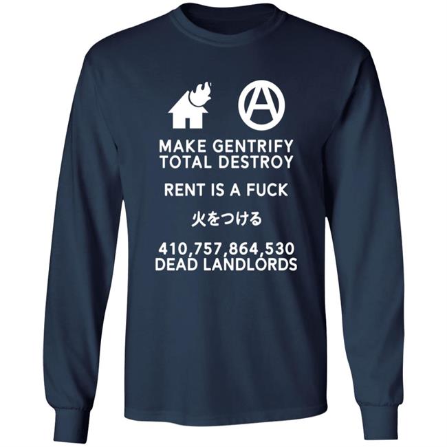 Shirts That Go Hard Make Gentrify Total Destroy Rent Is A Fuck Shirt