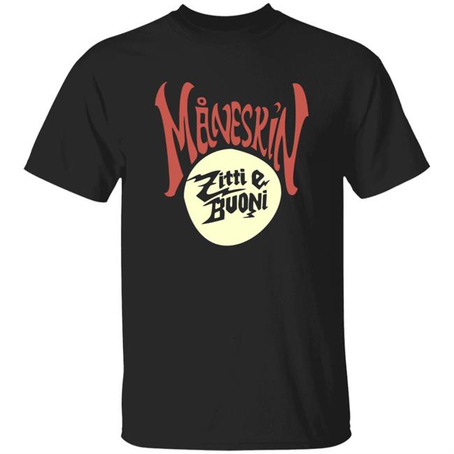 Maneskin Merch Maneskin Zitti E Buoni Black T Shirt