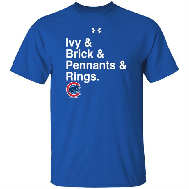 Under Armour Chicago Cubs Ivy Brick Pennants Rings T Shirt