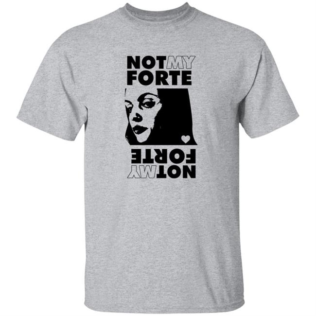 Letterkenny Merch Ladies Not My Forte Rock Grey Tee Shirt