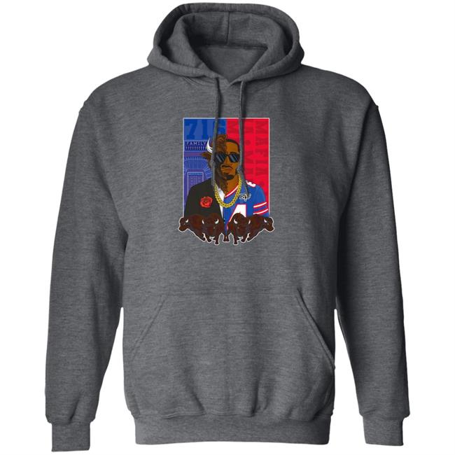 Buffalo Bills Merch Bills X Benny Collab Split Face Shirt Buffalo Bills Merch Bills X Benny Collab Split Face Shirt