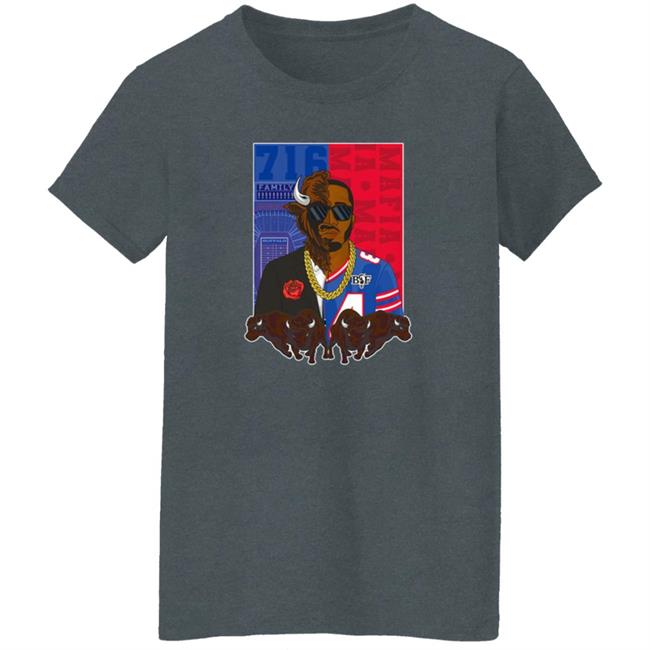 Buffalo Bills Merch Bills X Benny Collab Split Face Shirt Buffalo Bills Merch Bills X Benny Collab Split Face Shirt
