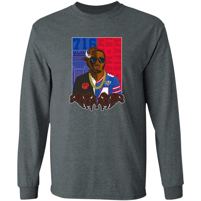 Buffalo Bills Merch Bills X Benny Collab Split Face Shirt Buffalo Bills Merch Bills X Benny Collab Split Face Shirt