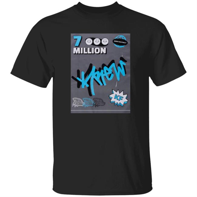 Lunar Client Merch Krew District Merch 7 Million Subscribers Tee Shirt