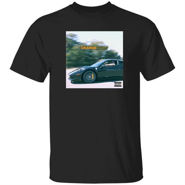 Larry June Merch Orange Print Album T Shirt
