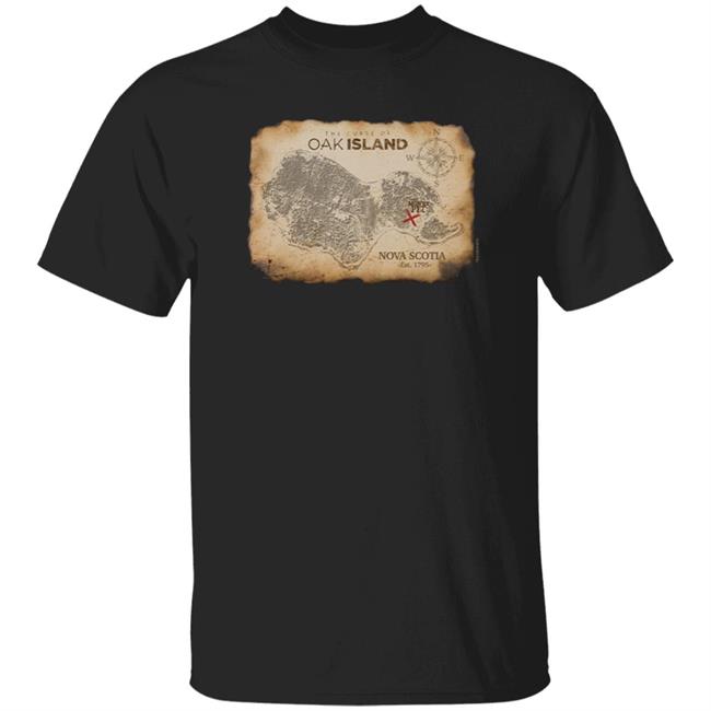 Oak Island Merchandise The Curse Of Oak Island Treasure Map T Shirt History Store