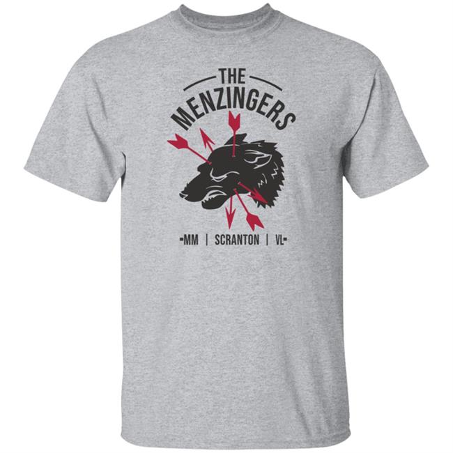 The Menzingers Merch Dog Arrows Charcoal Shirt