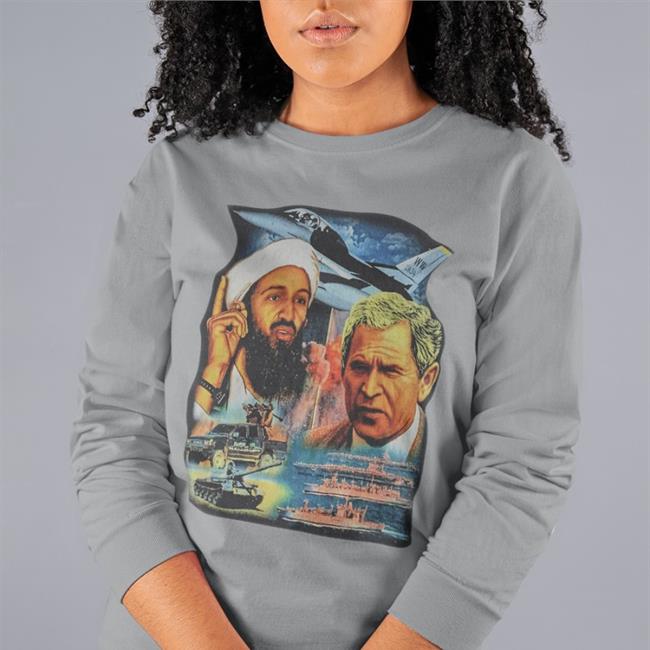 Osama Bin Laden And George W Bush Pure Evil Gas Station Tee Shirt Illusive Music Merch T A S H