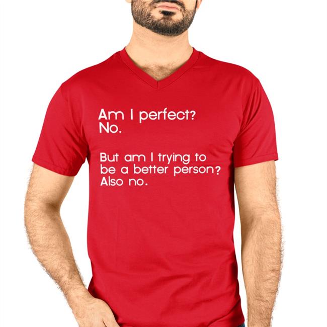 Am I Perfect No But Am I Trying To Be A Better Person Also No T Shirt Am I Perfect No But Am I Trying To Be A Better Person Also No Sweatshirt