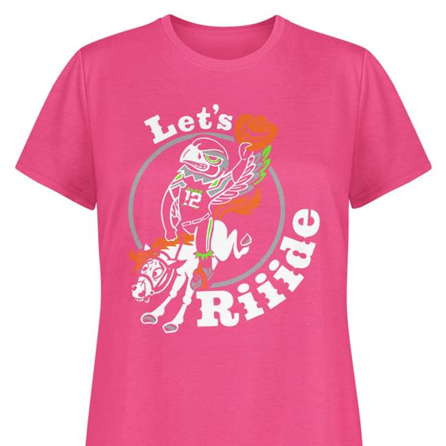 Let's Riiide Long Sleeve Let's Riiide Hooded Sweatshirt Katelyn Quint Seattle Seahawks Lofa Tatupu