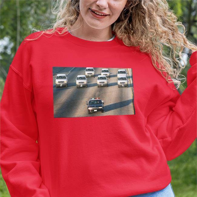 Great White Bronco Chase Shirt Funny