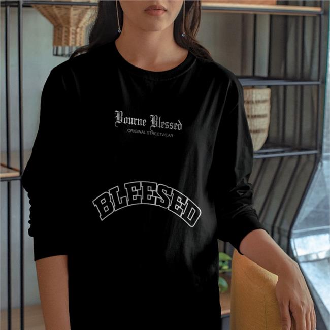 Bourne Drip Merch Bourne Blessed Original Streetwear Blessed T-Shirt Black Kendrick Bourne Poly