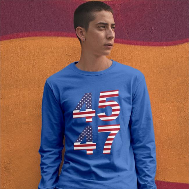Patriot Takes Trump 45 47 Flag American Hoodie