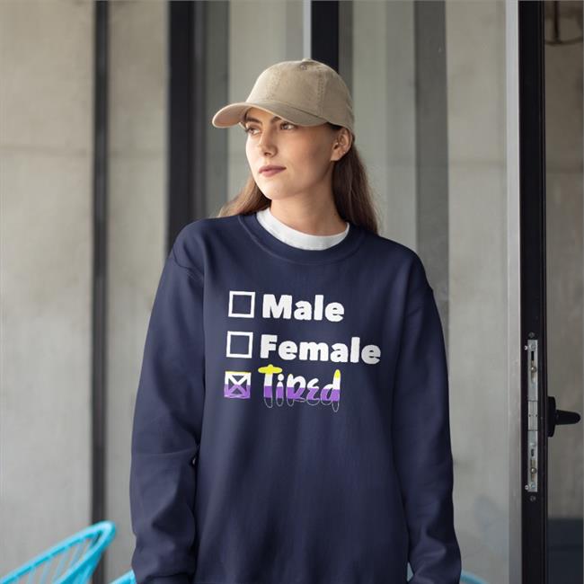 Male Female Tired Hoodie Mamunches