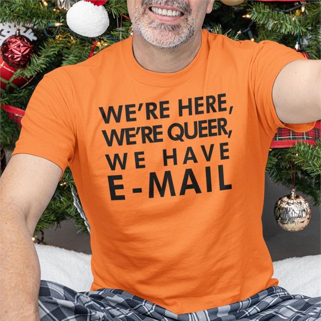 Becca Lewis We're Here We're Queer We Have E-Mail Cap Hat Beccalew