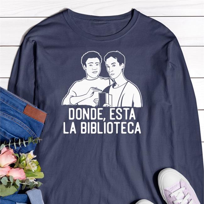 Donde Esta La Biblioteca Shirts Black