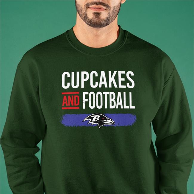 Cupcakes And Football Baltimore Ravens Long Sleeve T Shirt