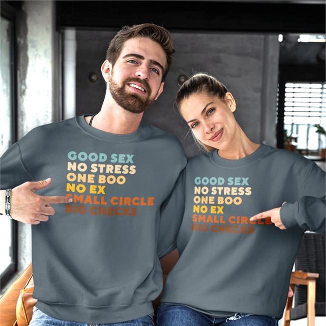 Good Sex No Stress One Boo No Ex Small Circle Big Checks T Shirts Advobarryroux