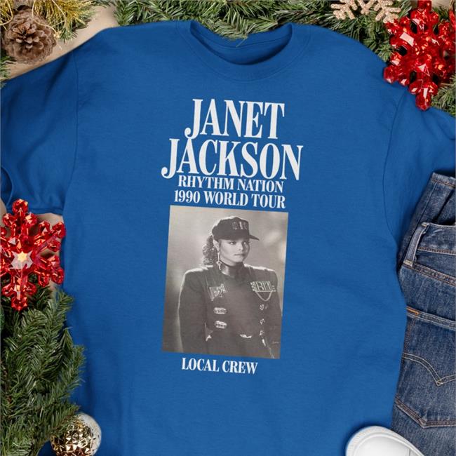 Janet Jackson Rhythm Nation 1990 World Tour Local Crew T-Shirt
