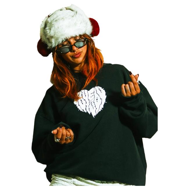 Official Lovejoy Merch Store Metal Heart Black Hoody