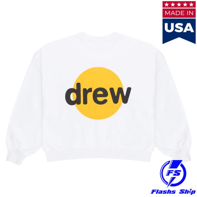 Official Drew House Merch Store Shop Infinite Joy Boxy Crewneck White DrewHouse Apparel Clothing